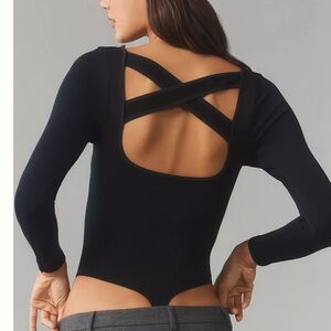 Anthropologie The Viviette Long-Sleeve Bodysuit L